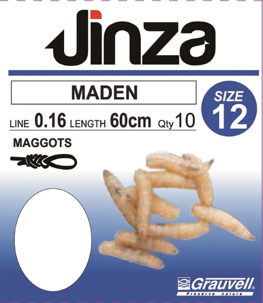 Grauvell Jinza Vorfachhaken Maden